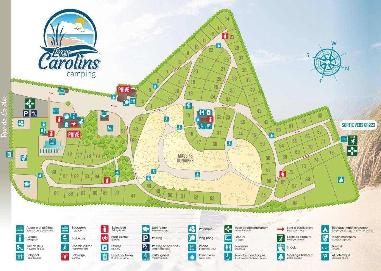 Camping Les Carolins Saint-Lo-d'Ourville المظهر الخارجي الصورة